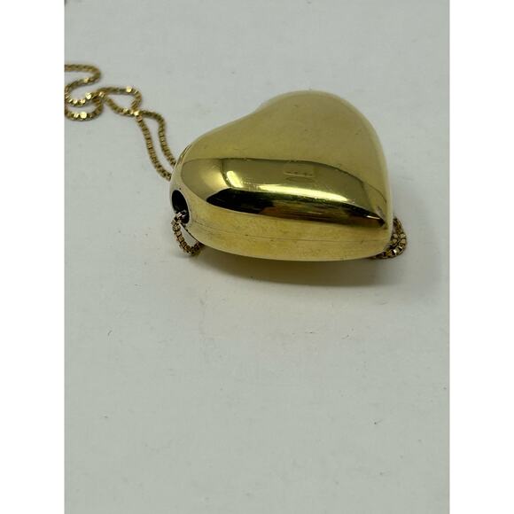 Vintage Marked 925 Italy Gold Vermeil Heart Necklace - Picture 8 of 12